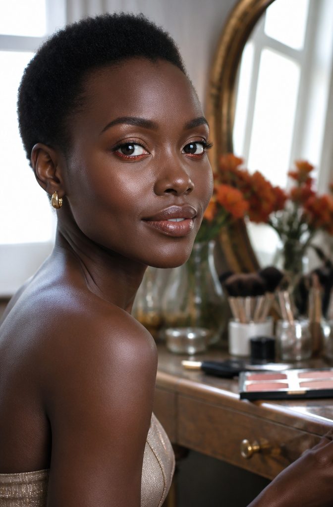 20 Makeup Looks for 2026: The Ideas Shaping Next Year's Beauty 2 Lupita Nyong'o with shimmery red lower lash liner and bronzy eye makeup.