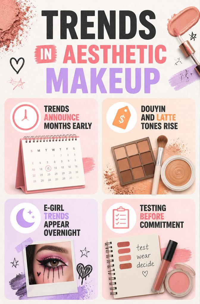 An informative image on how makeup trends develop.