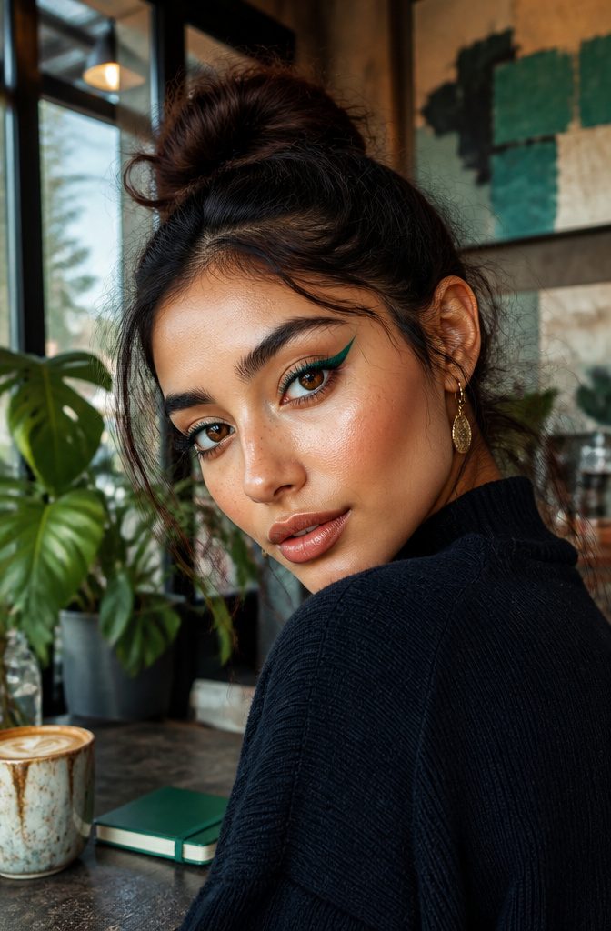 10 Beautiful Makeup Ideas to Wear in 2026 9 Model with colorful eyeliner accentuating her eyes.