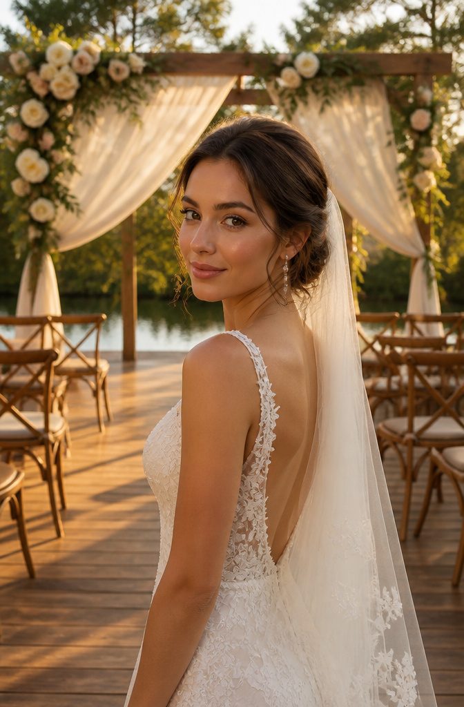 10 Beautiful Makeup Ideas to Wear in 2026 5 Model in wedding makeup with soft brown eye shadow and nude lips.