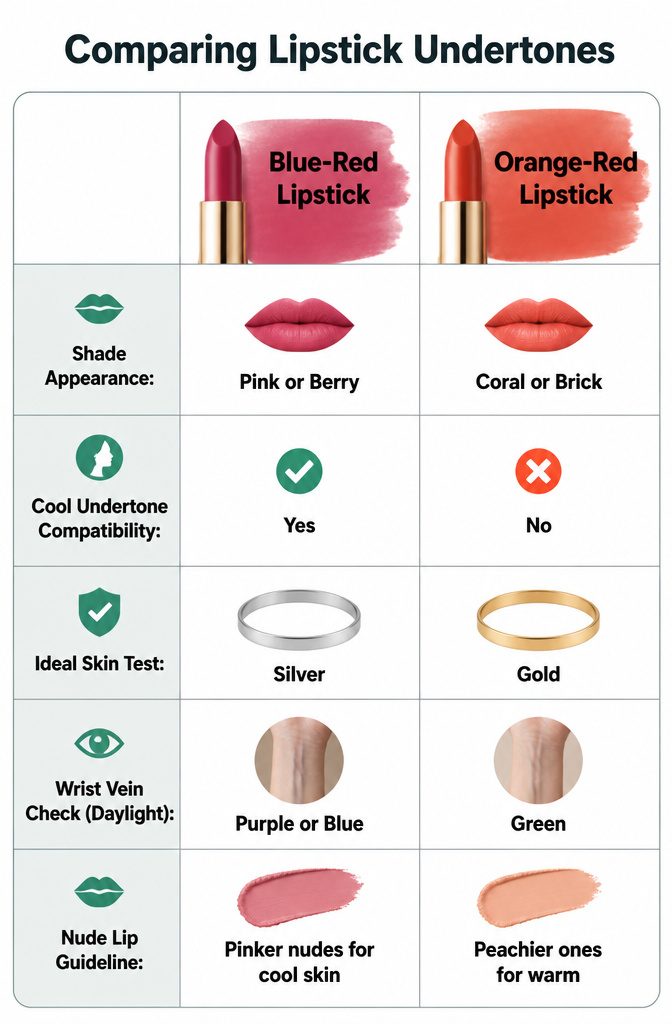 An image showing various lipstick shades and their undertones.